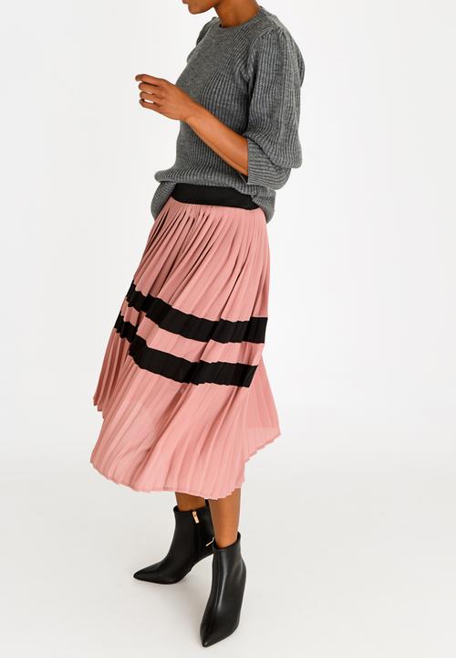 STYLE REPUBLIC - Pleated Midi Skirt Rose