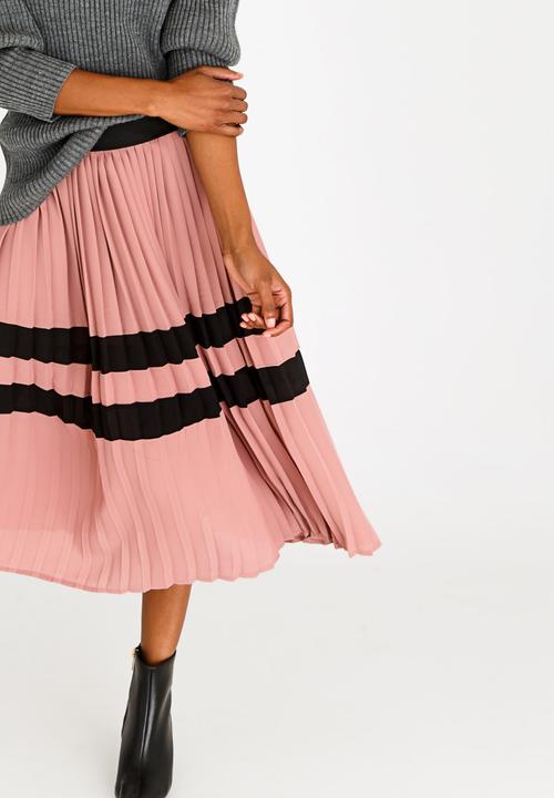 STYLE REPUBLIC - Pleated Midi Skirt Rose
