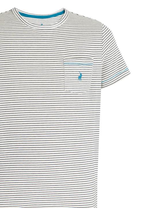POLO - Classic Fine Stripe Tee Milk