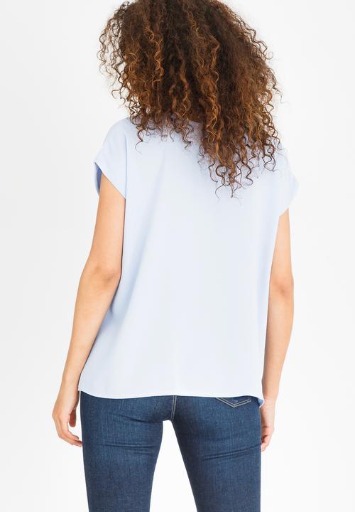 edit - Zip Blouse Pale Blue