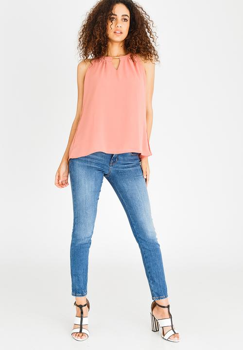 edit - Trim Detail Cami Mid Pink