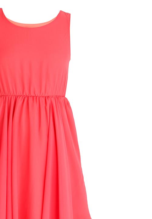 Rebel Republic - Hanky Hem Dress Coral