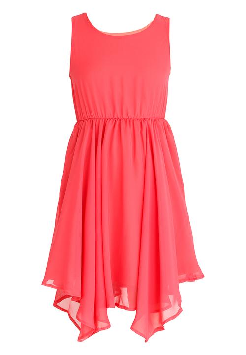 Rebel Republic - Hanky Hem Dress Coral