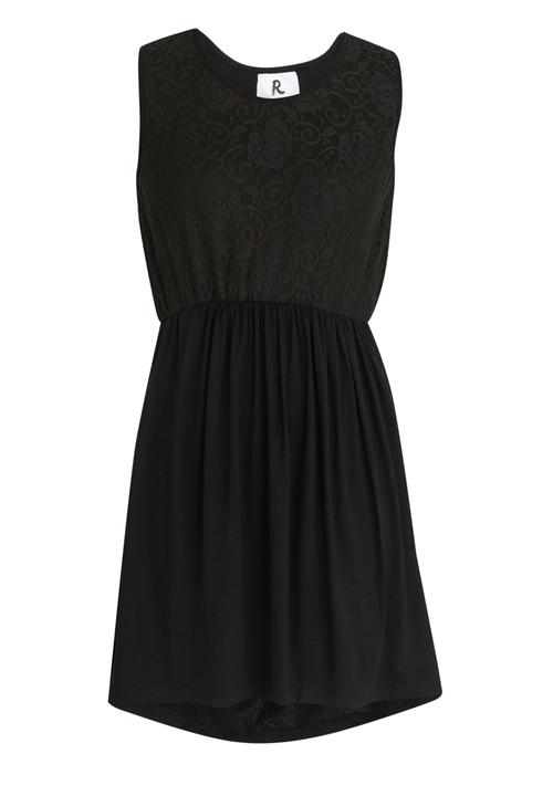 Rebel Republic - Hi-Low Dress with Lace Bodice Black