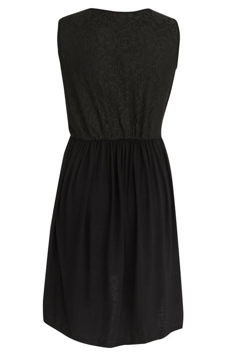 Rebel Republic - Hi-Low Dress with Lace Bodice Black