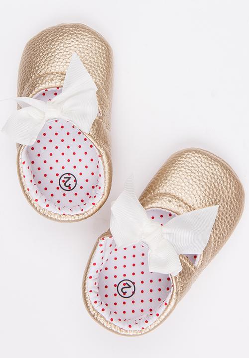 Pop Candy - Girls Bow Pump Gold