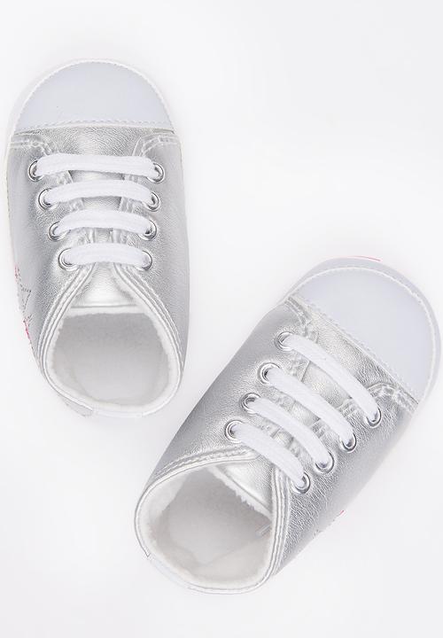 Pop Candy - Printed High Top Sneaker Silver