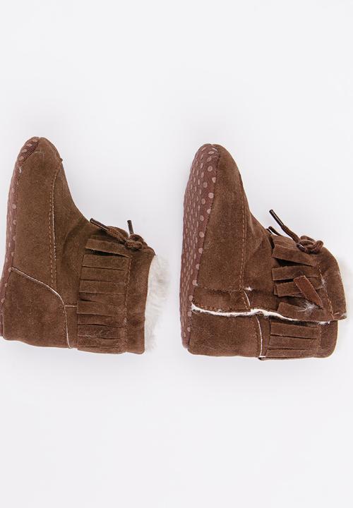 Pop Candy - Fringed boot - brown