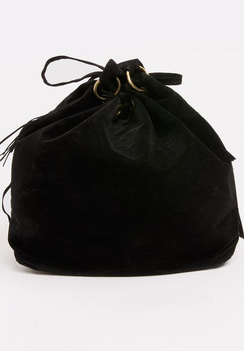 Pop Candy - Girls Fringe Pouch Handbag Black