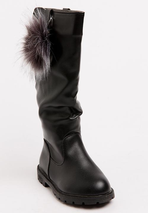 Pop Candy - Girls Knee High Boot Black