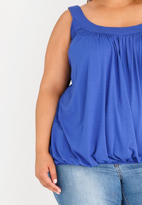 edit Plus - Bubble Hem Cami Cobalt