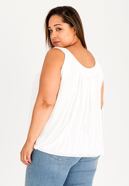 edit Plus - Bubble Hem Cami Cream