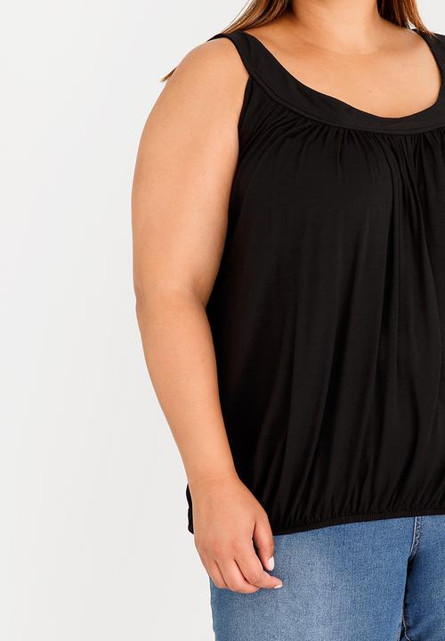 edit Plus - Bubble Hem Cami Black