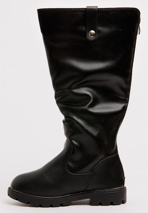 Pop Candy - Girls Knee High Boot Black