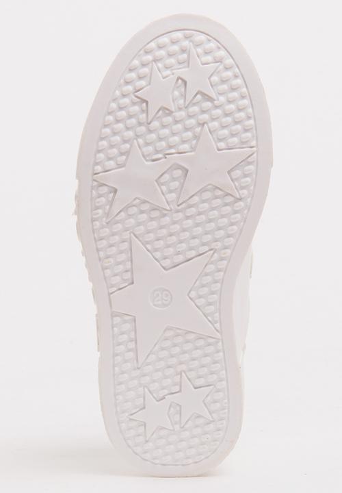 Pop Candy - Girls Rose Printed Sneaker White