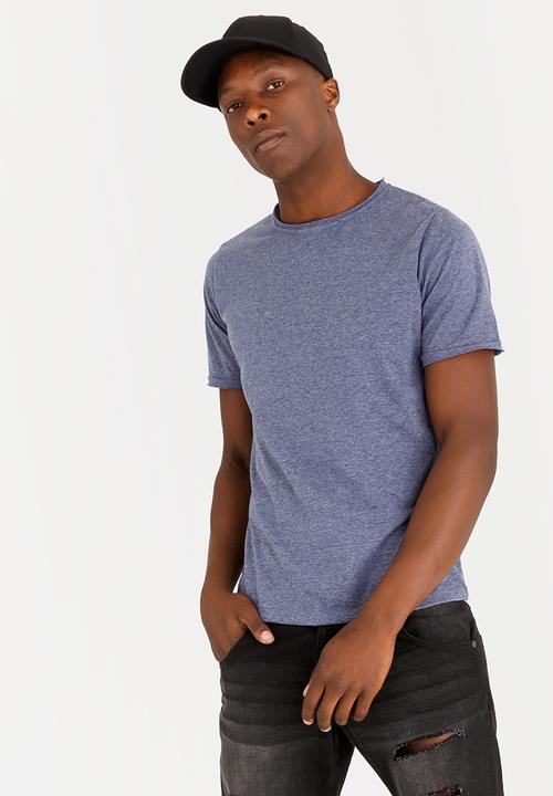STYLE REPUBLIC - Goat Raw Trim Tee Navy