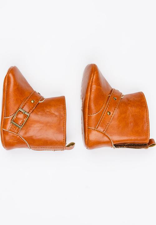 Pop Candy - Booties with buckle detail - tan