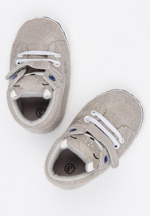 Pop Candy - High top sneaker with velcro strap closure - grey