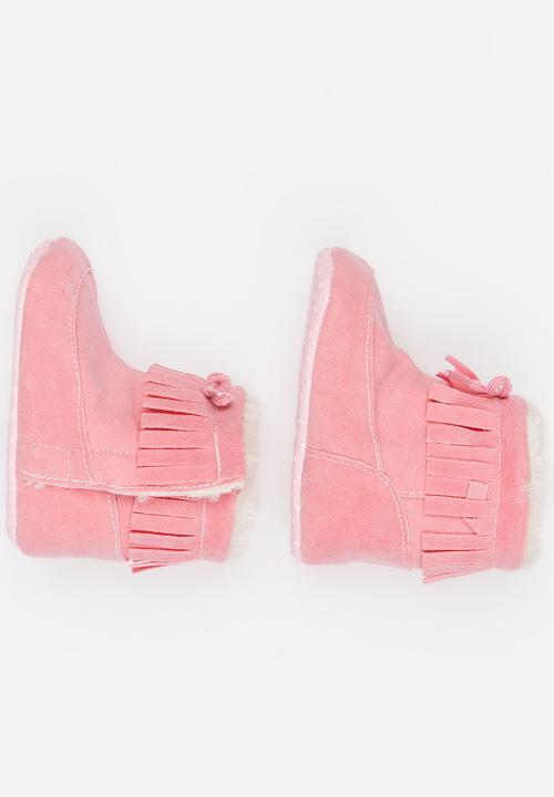 Pop Candy - Girls Fringed Boot Mid Pink