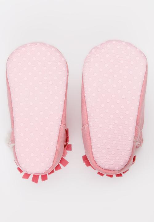 Pop Candy - Girls Fringed Boot Mid Pink
