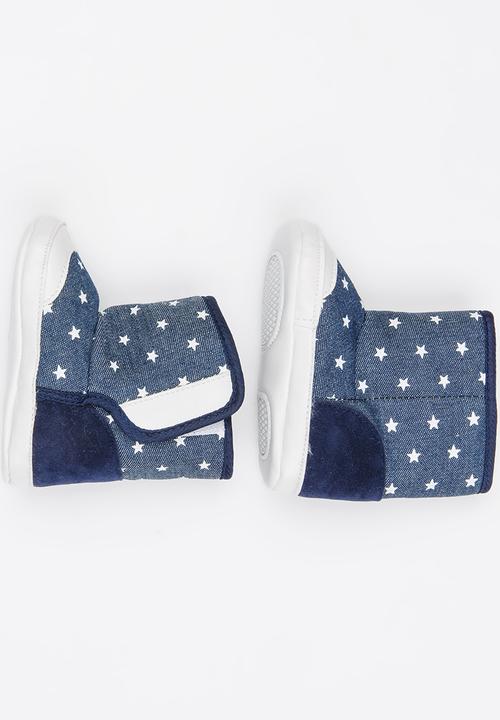 Pop Candy - Girls Star Print Boot - Blue