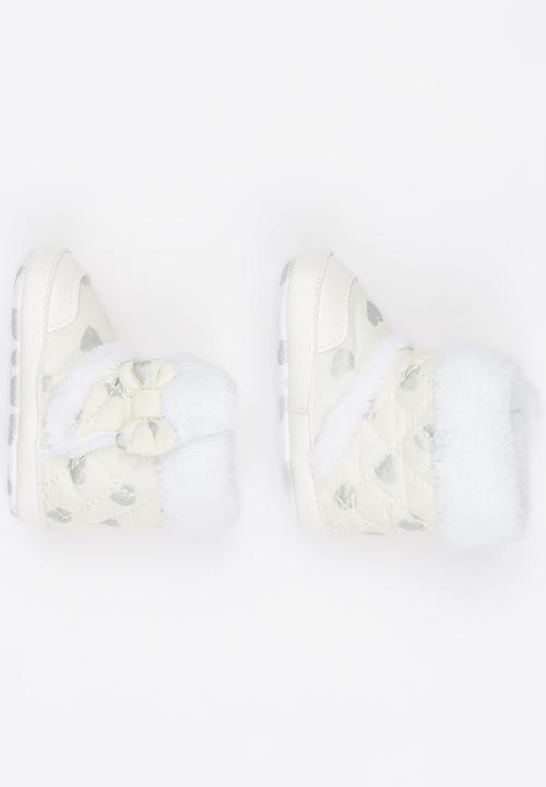 Pop Candy - Girls Bow Boots Milk