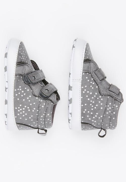 Pop Candy - Double strap velcro closure sneakers - grey