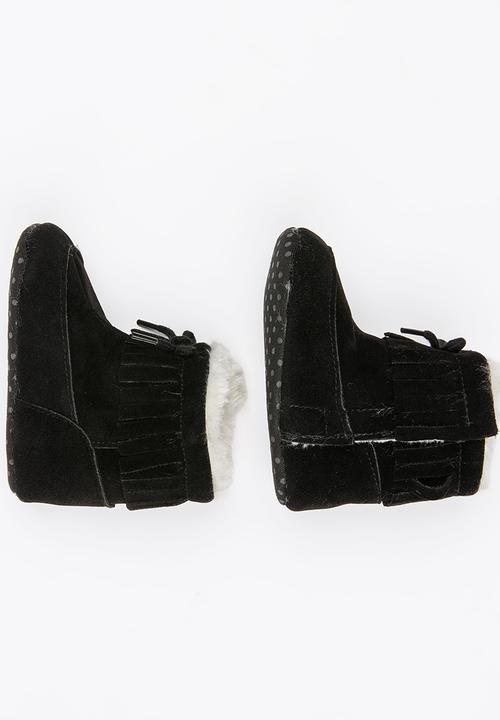 Pop Candy - Fringed boot - black