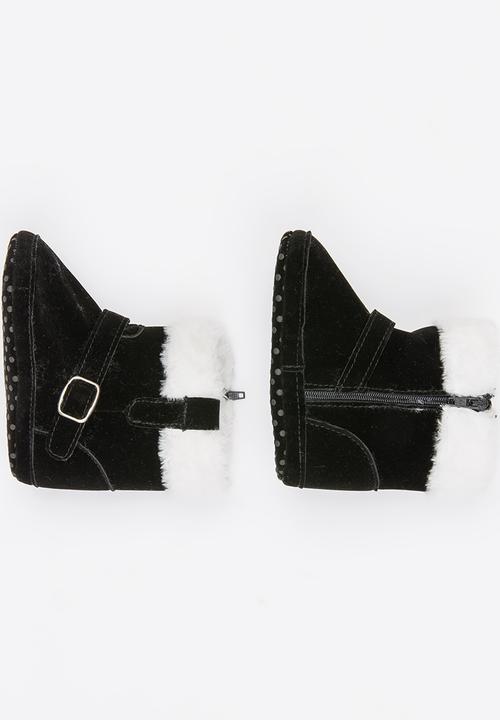 Pop Candy - Girls Buckle  Boot Black