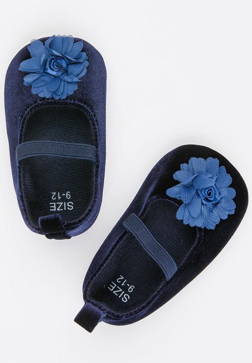 Pop Candy - Girls Flower  Pump Navy