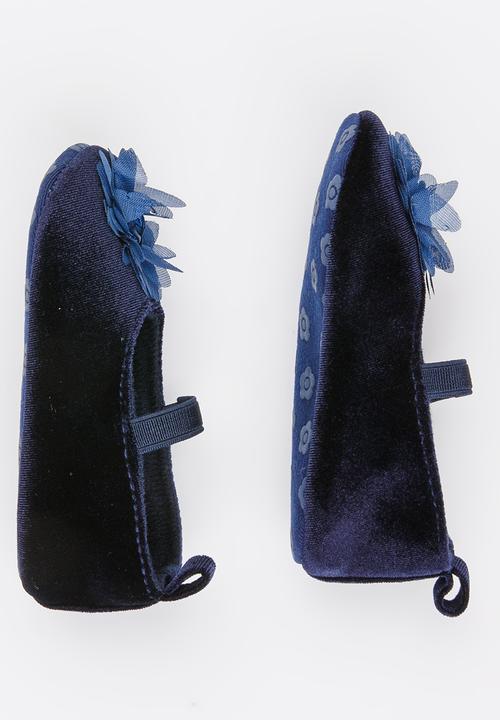 Pop Candy - Girls Flower  Pump Navy
