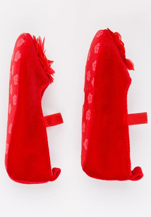 Pop Candy - Girls Flower  Pump Red