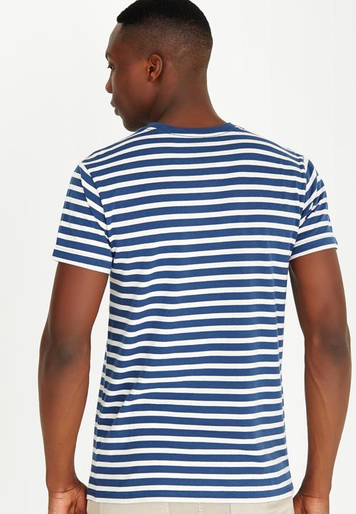 RVCA - Mana Rib-knit Crew neck T-Shirt Navy