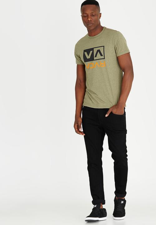 RVCA - Two Colour Flipped Box  T-shirt Khaki Green
