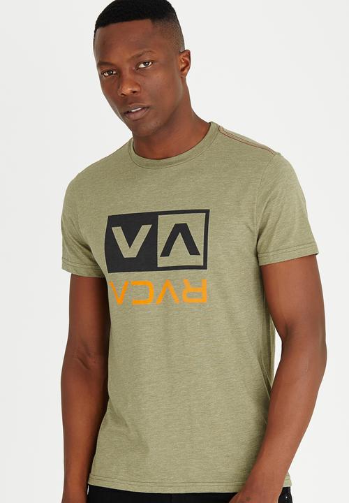 RVCA - Two Colour Flipped Box  T-shirt Khaki Green