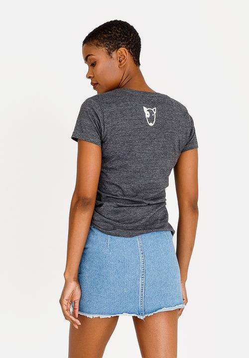 OppiKoppi - Crew Neck Melange T-shirt Charcoal