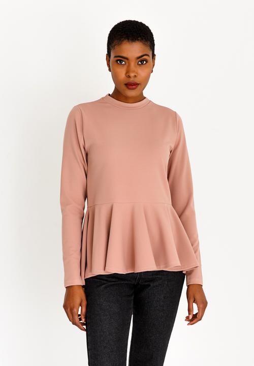 c(inch) - Peplum T-shirt Pale Pink