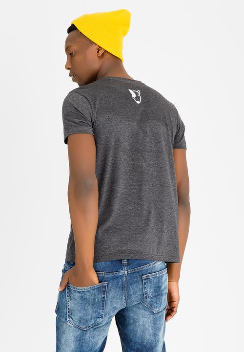 OppiKoppi - Crew Neck Melange Tshirt Charcoal