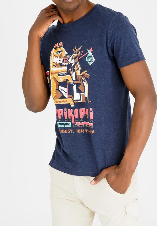 OppiKoppi - Crew Neck Melange Tshirt Navy