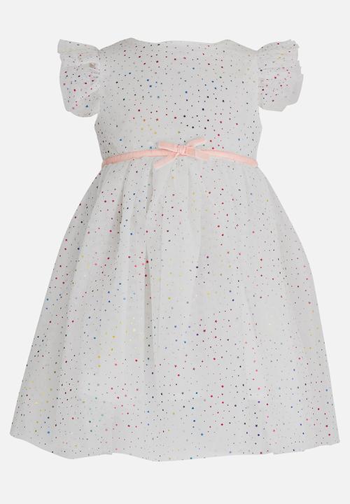 Pop Candy - Star Babydoll Dress White