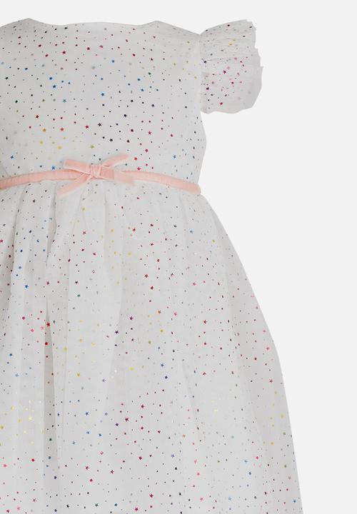 Pop Candy - Star Babydoll Dress White