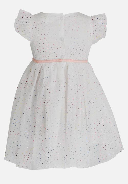 Pop Candy - Star Babydoll Dress White