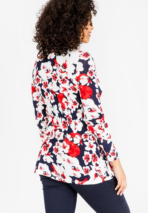 Cherry Melon - Printed Underbust Top Multi-colour