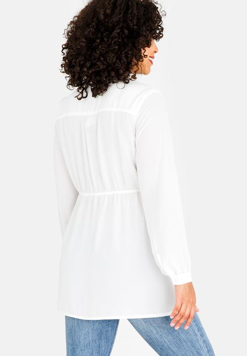 Cherry Melon - Mandarin Shirt White