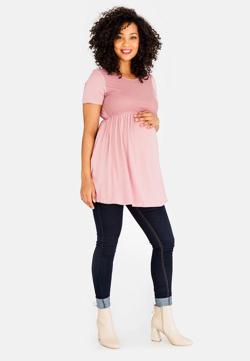 Cherry Melon - Mesh Skater Top Pale Pink