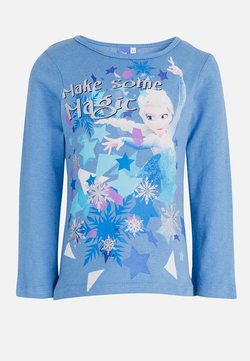 Pop Candy - Frozen  Long Sleeve  Tee Mid Blue