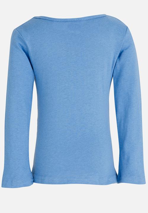 Pop Candy - Frozen  Long Sleeve  Tee Mid Blue