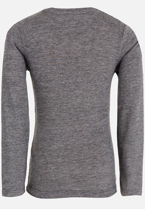 GUESS - Girls Rose Embroidery Grey Tee
