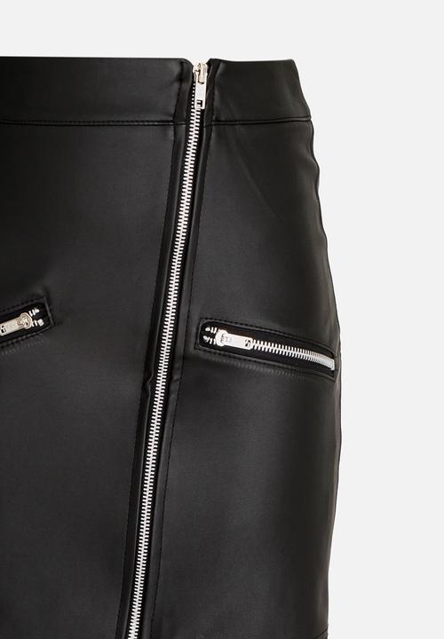 Rebel Republic - PU skirt - black 