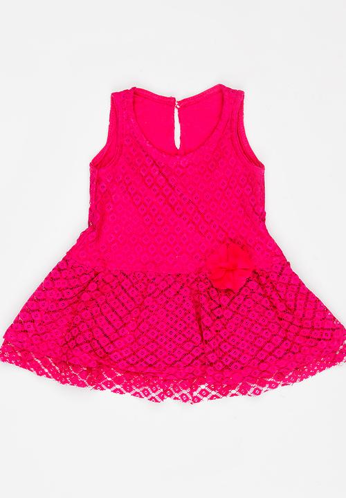 Pop Candy - Lace Dress Mid Pink